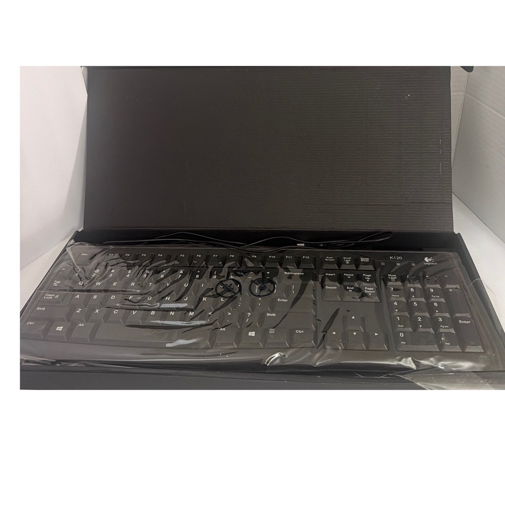 Logitech K120 Wired Keyboard Black Full Size USB Desktop Business 920-002478